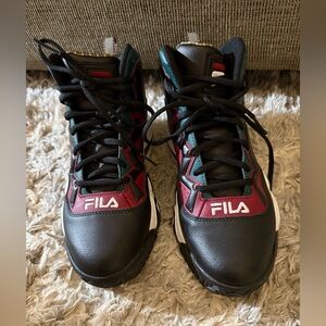 Fila Black and Burgundy High-Tops